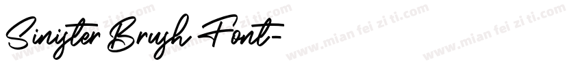 Sinister Brush Font字体转换